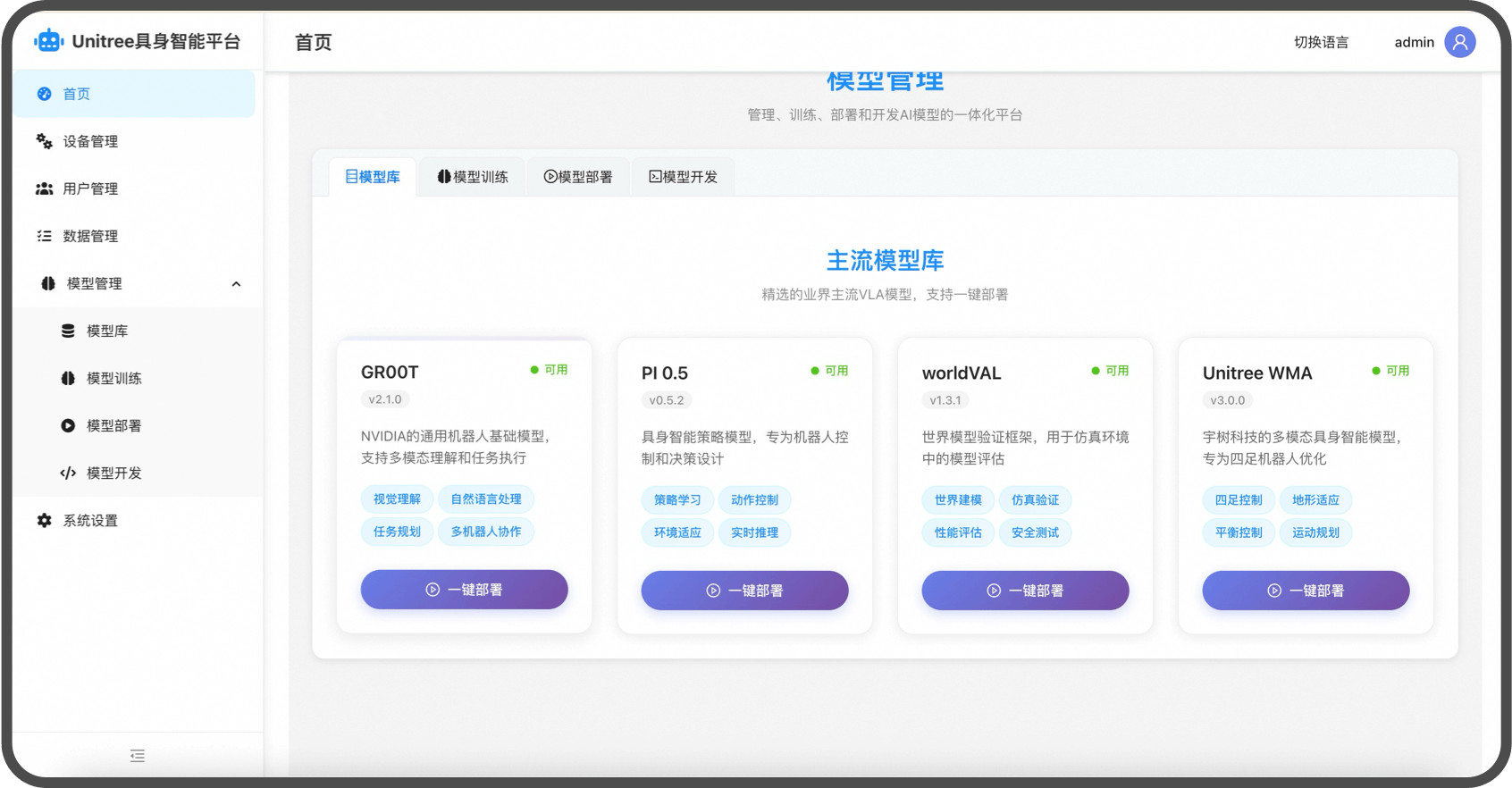 宇树数据采集机器人系统模型架构选择